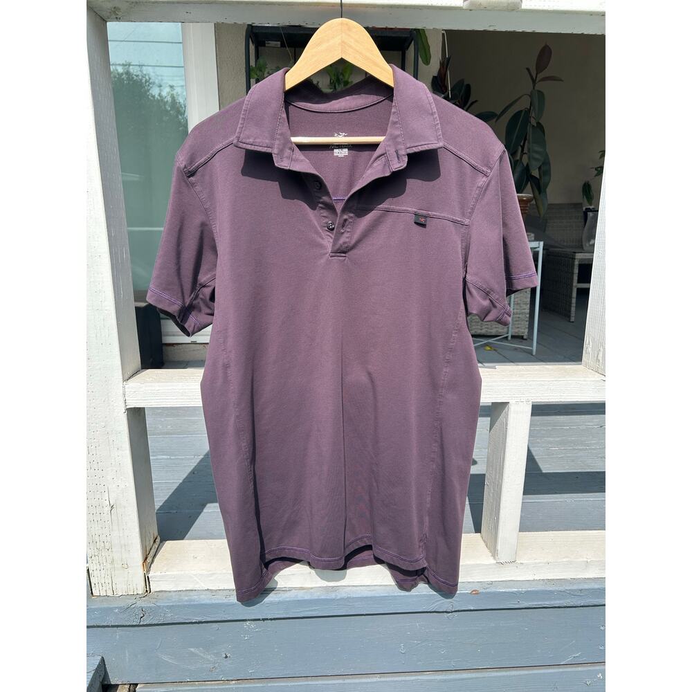 Arc’teryx captive polo shirt burgundy comfy stretch size large